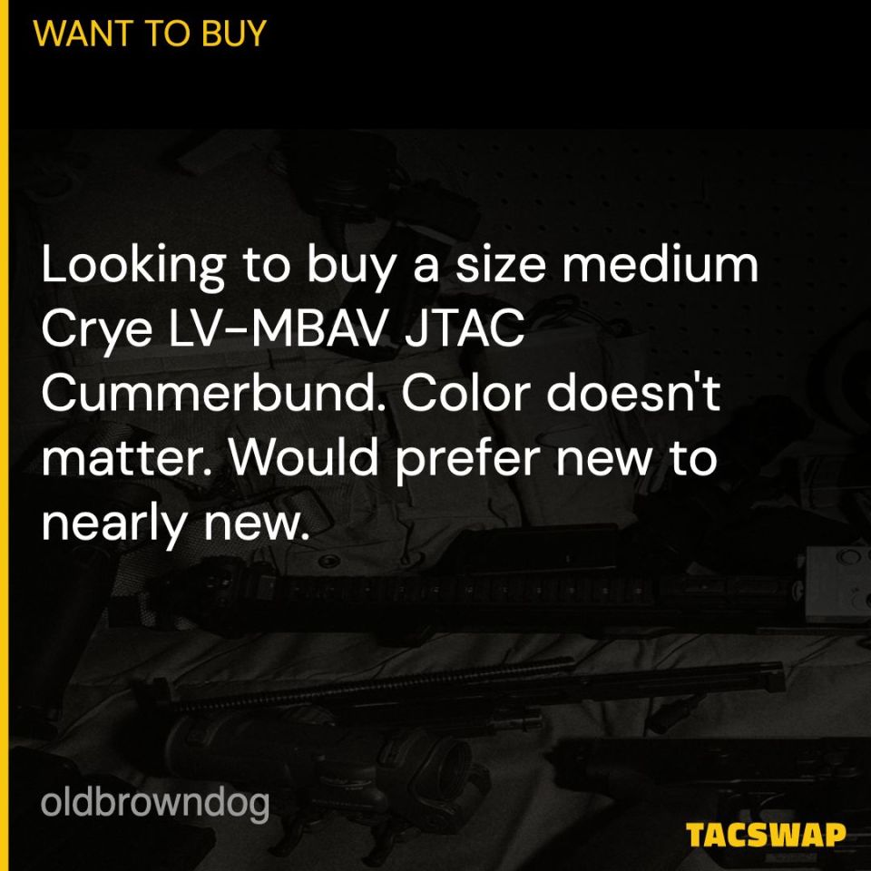 Image 1 - Crye LV-MBAV JTAC Cummerbund M