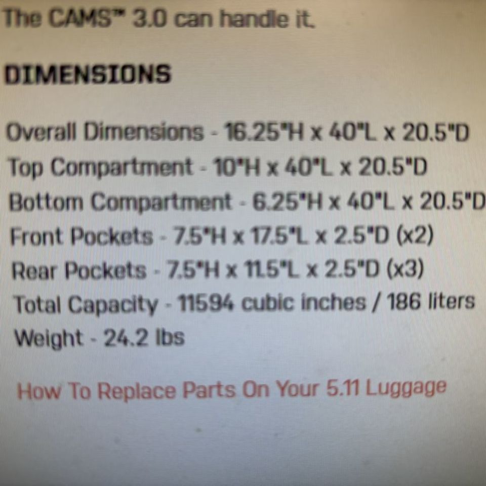 Image 5 - 5.11 CAMS 3.0