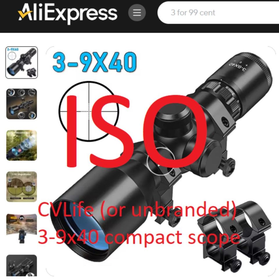 Image 1 - ISO: 3-9x40 compact scope