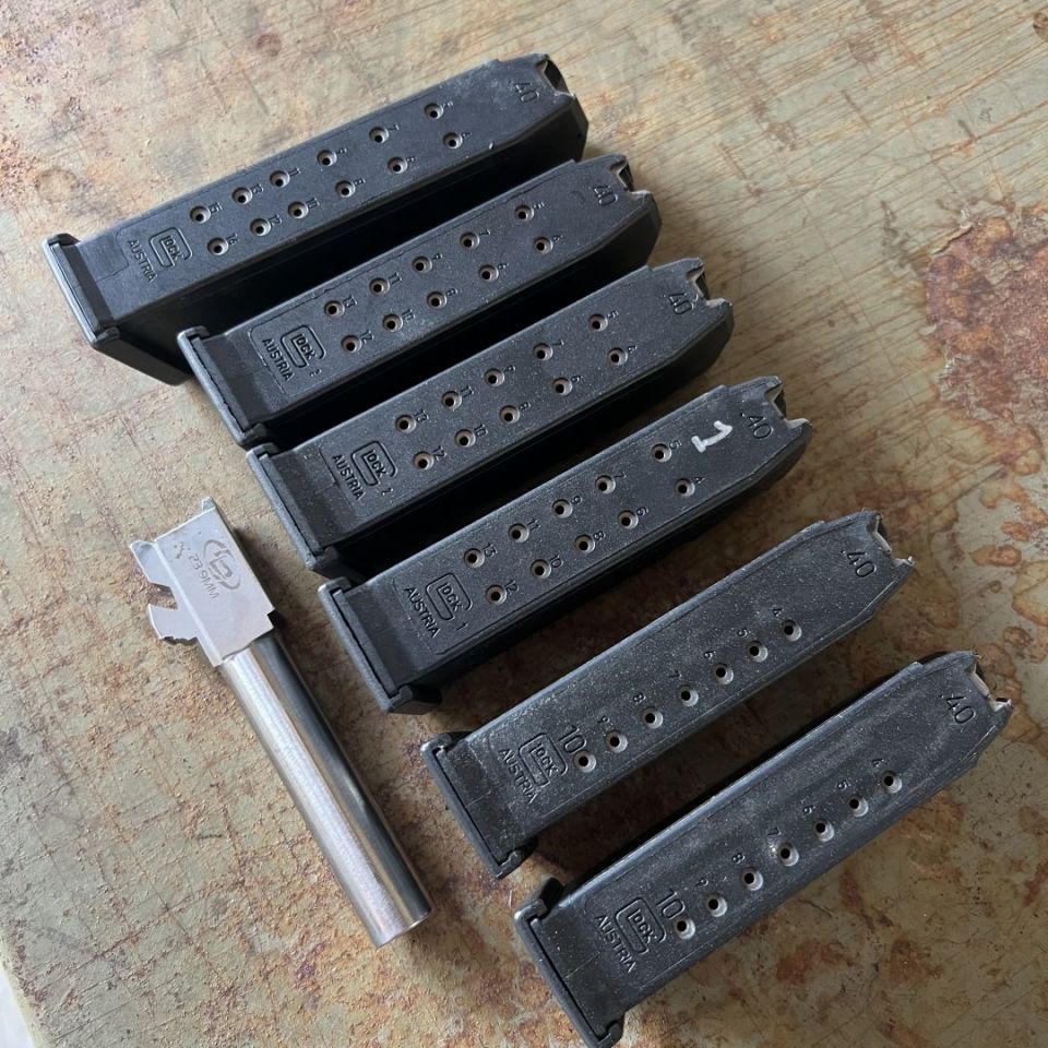 Image 2 - Glock magazines and barrel  