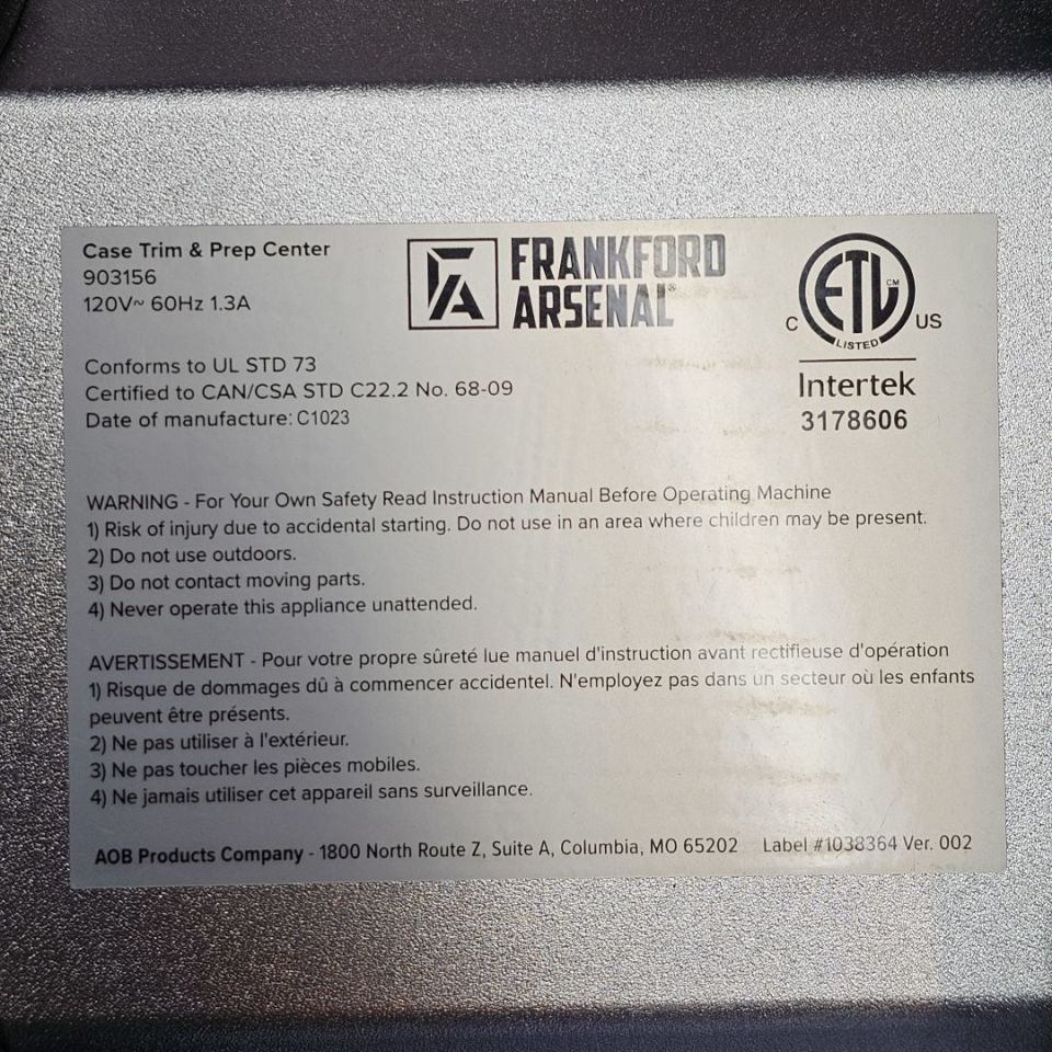 Image 4 - Frankford Arsenal Case Trimmer