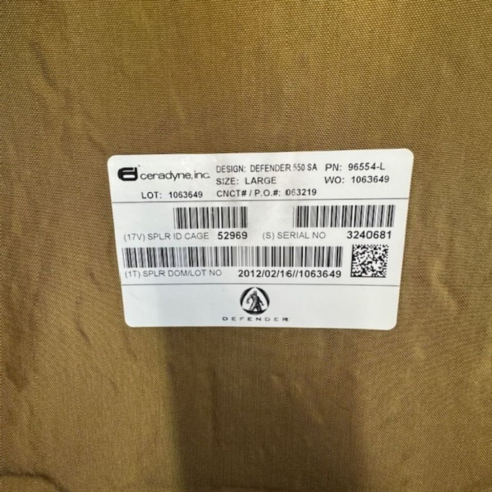 Image 2 - Ceradyne Defender 550 SA set