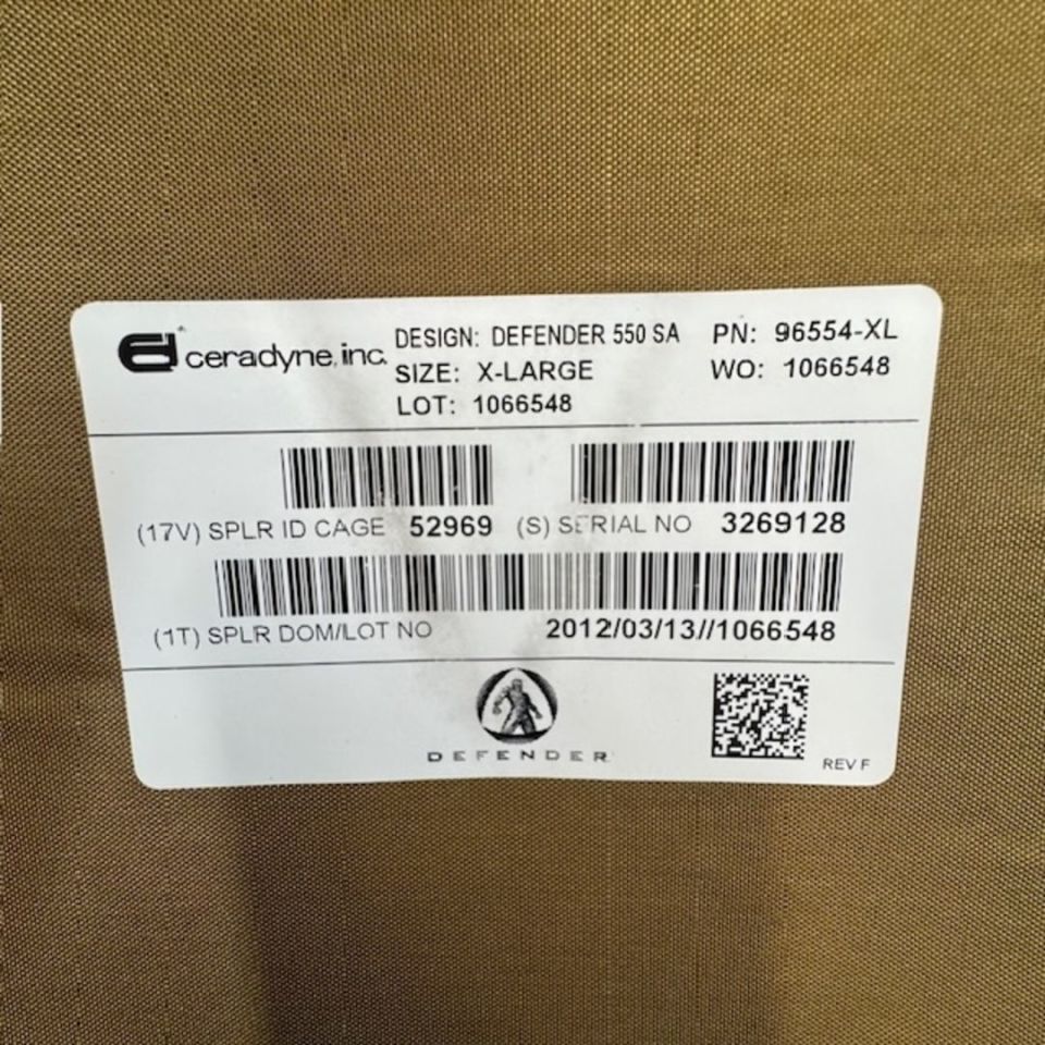 Image 4 - Ceradyne Defender 550 SA set