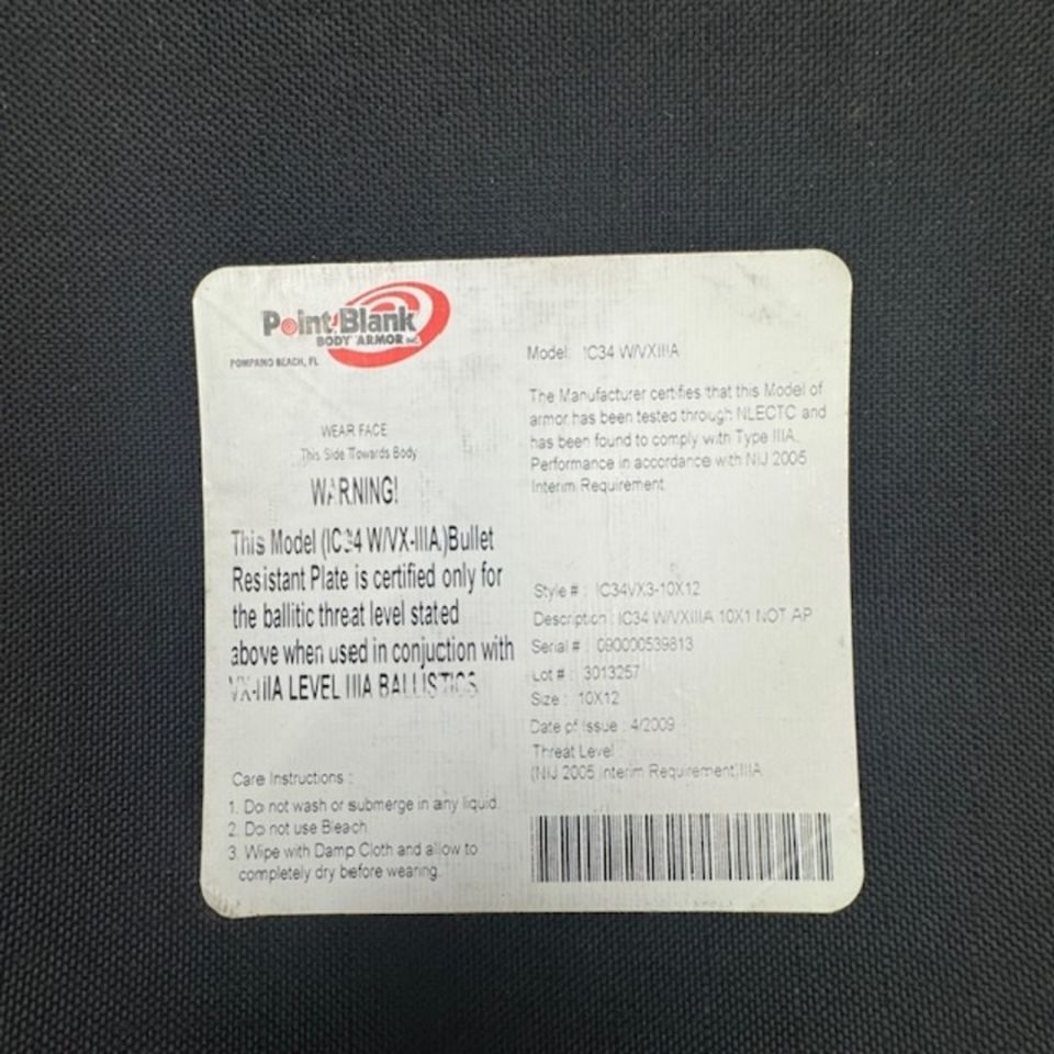 Image 4 - Point Blank ICW IC34 Plate Set