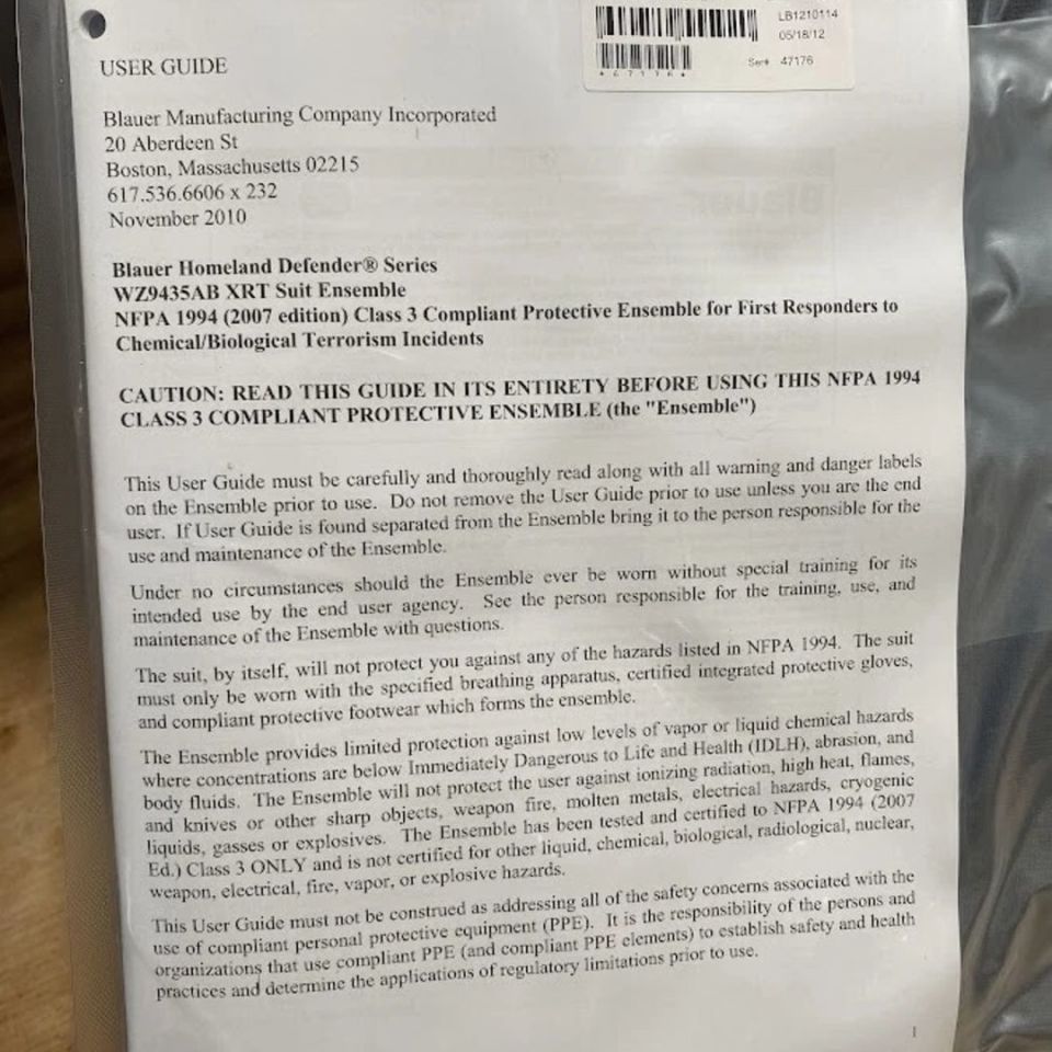 Image 4 - Chempak WZ9435 bio hazard Suit