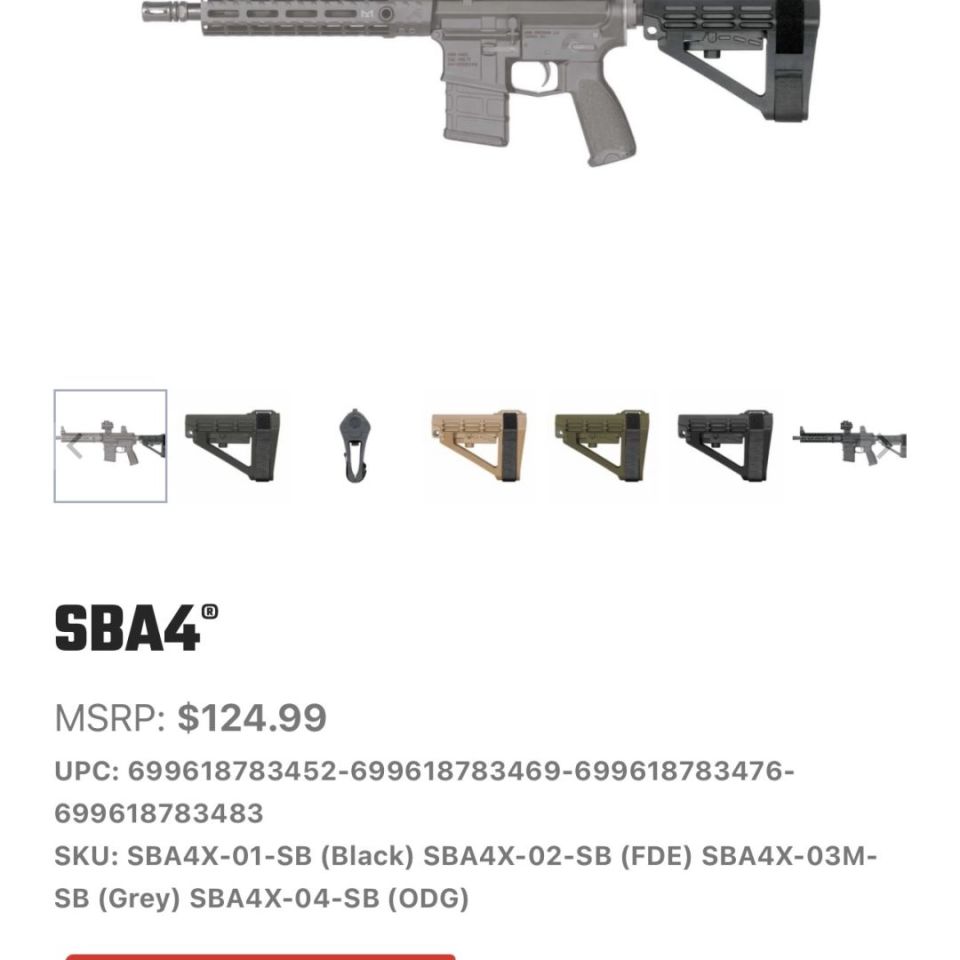 Image 4 - SBA4 pistol brace