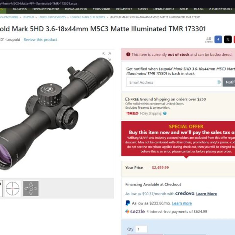 Image 4 - Leupold MK5HD 3.6-18 Illum TMR