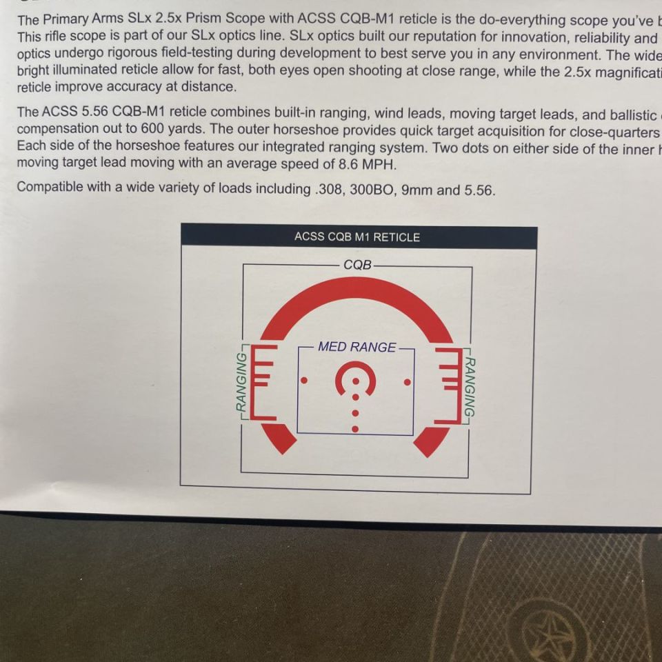 Image 2 - Primary Arms 2.5 SLx Prism 
