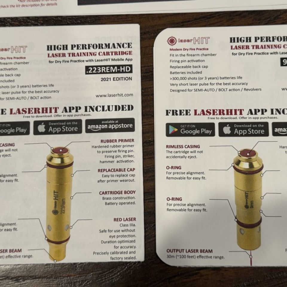 Image 2 - LaserHIT Training Kits 223/9mm