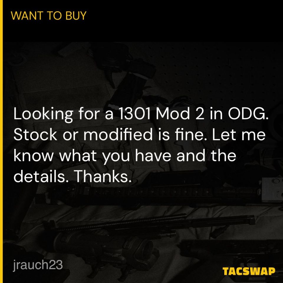 Image 1 - WTB - 1301 Mod 2 in ODG