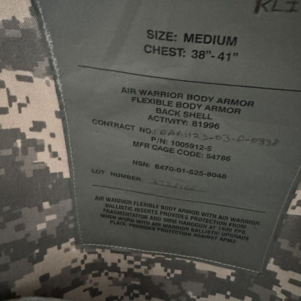 Image 2 - Air warrior body armor 