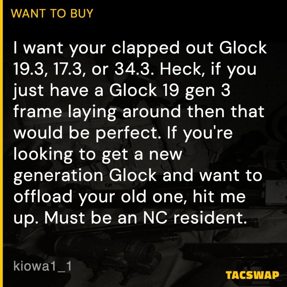 Image 1 - WTB beat Gen 3 Glock 19/17/34