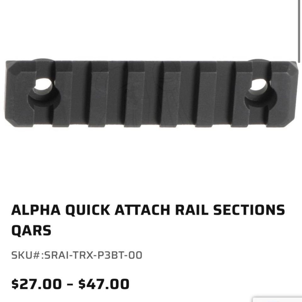 Image 1 - TROY 3.2 QARS Rail Section