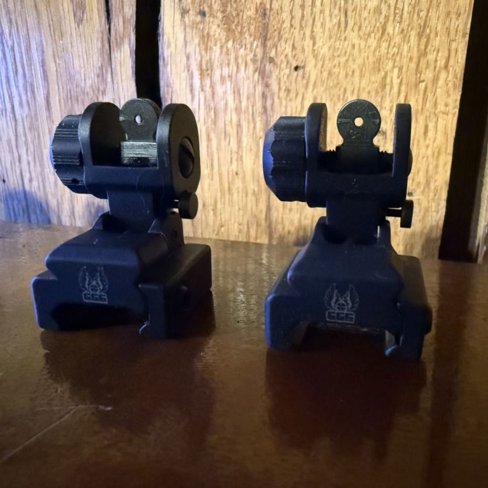 Image 1 - GG&G Flip up Rear Iron Sight