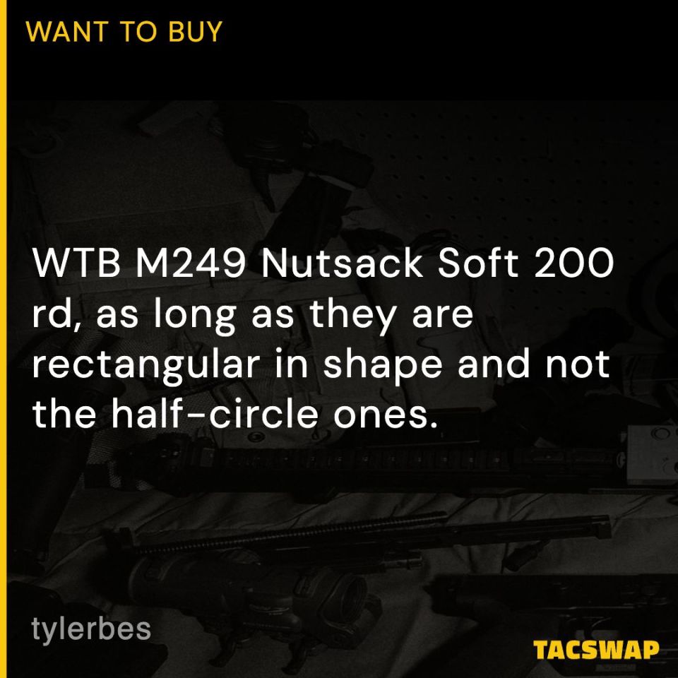 Image 1 - WTB M249 200 rd soft Nutsack