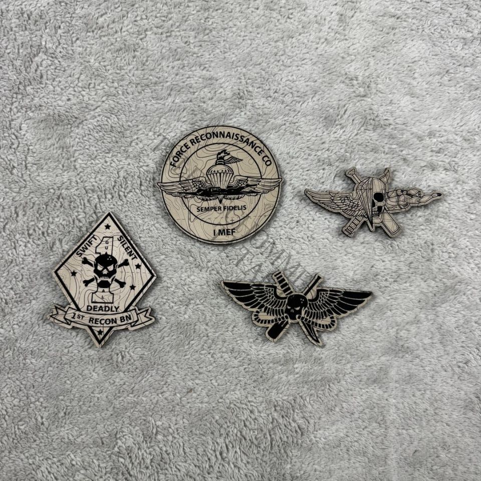 Image 2 - Leather USMC Recon Patches