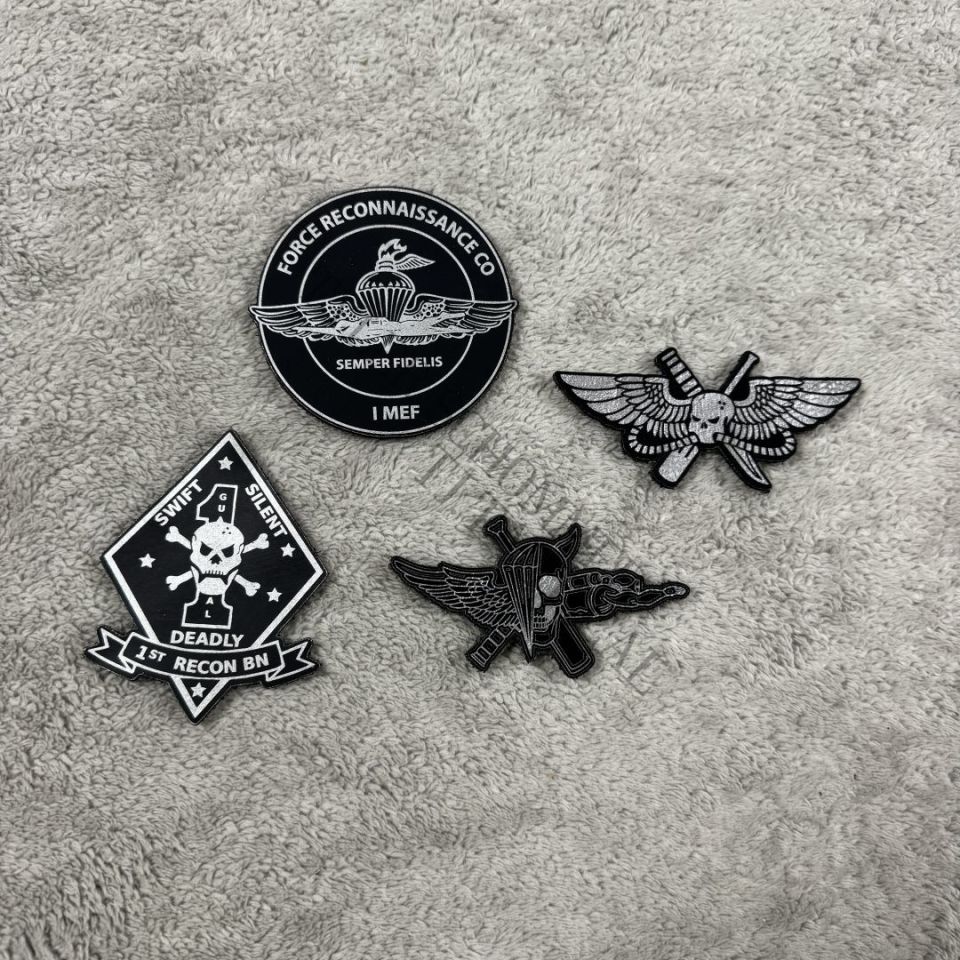 Image 5 - Leather USMC Recon Patches