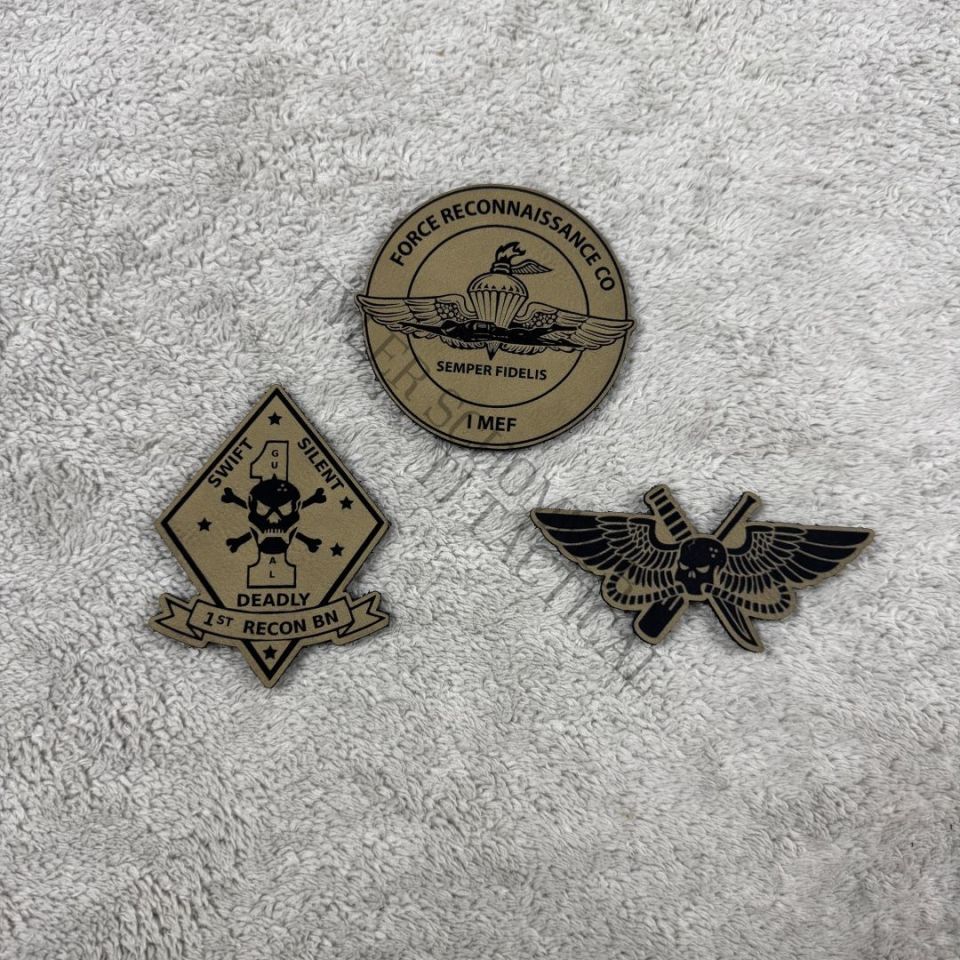Image 3 - Leather USMC Recon Patches