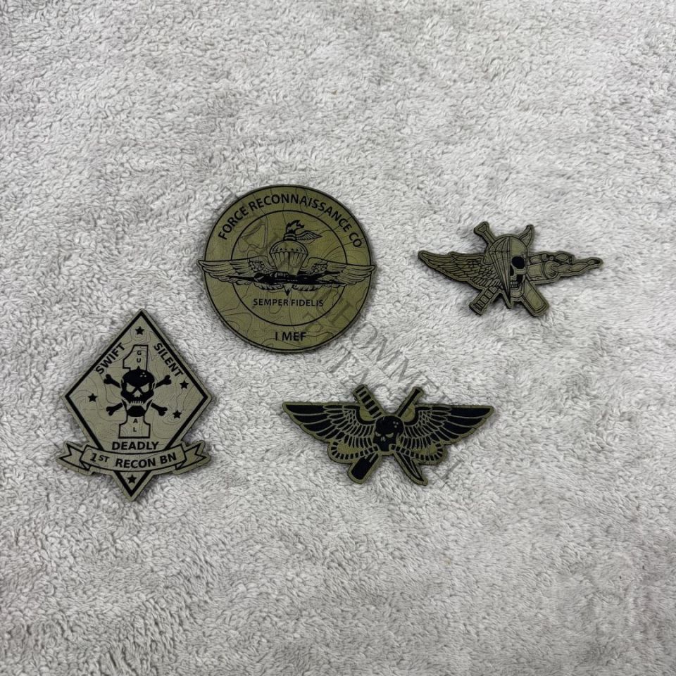 Image 4 - Leather USMC Recon Patches