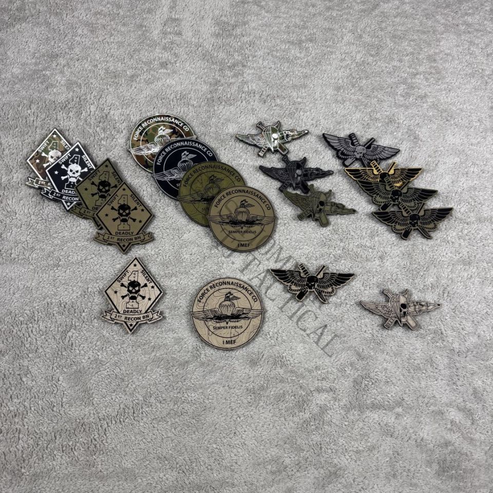 Image 1 - Leather USMC Recon Patches