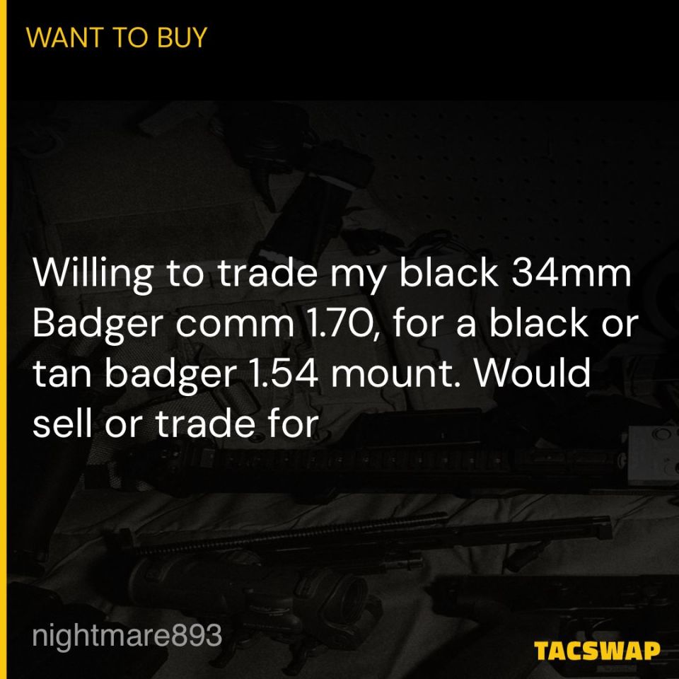 Image 1 - ISO badger COMM, 34MM 1.54