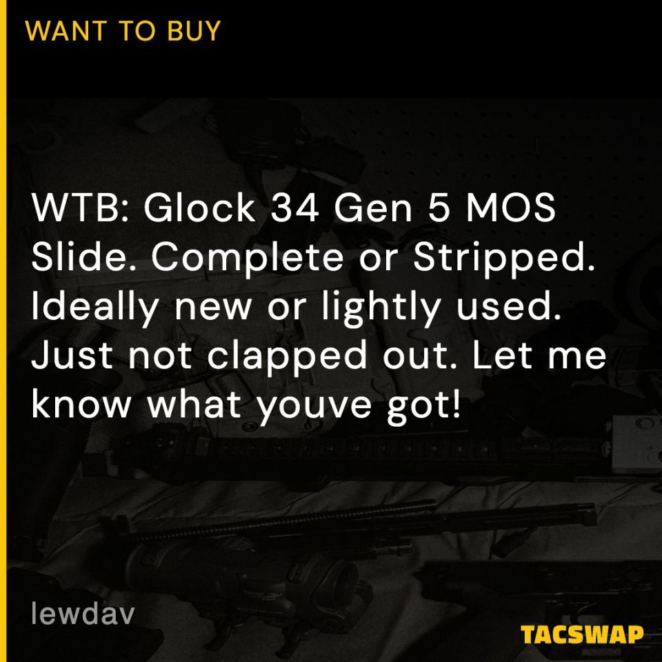 Image 1 - WTB: Glock 34 Gen 5 MOS Slide