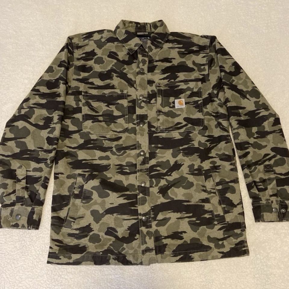Image 1 - Carhartt Med Camo Lined Shirt