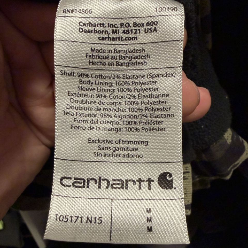 Image 4 - Carhartt Med Camo Lined Shirt