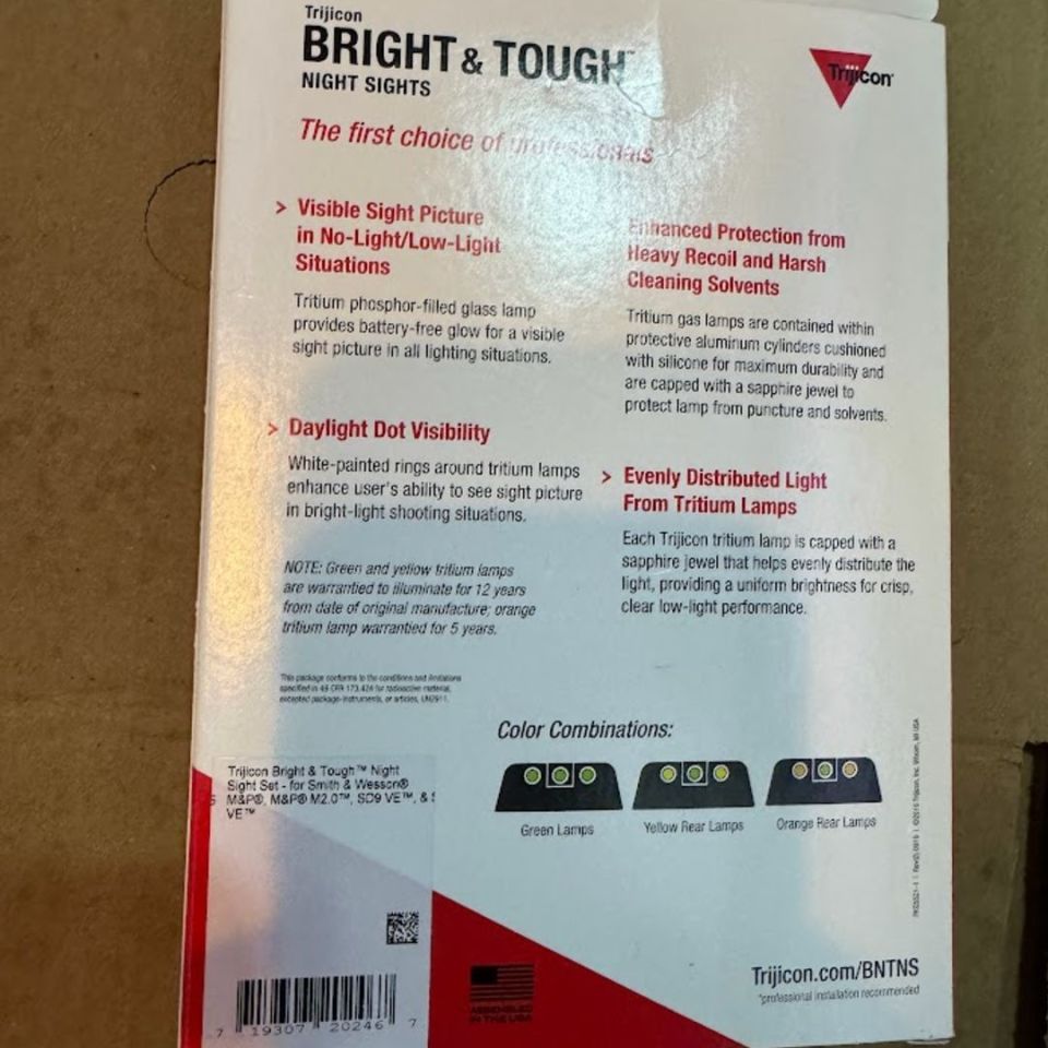 Image 3 - Tricon S&W M&P Night Sights