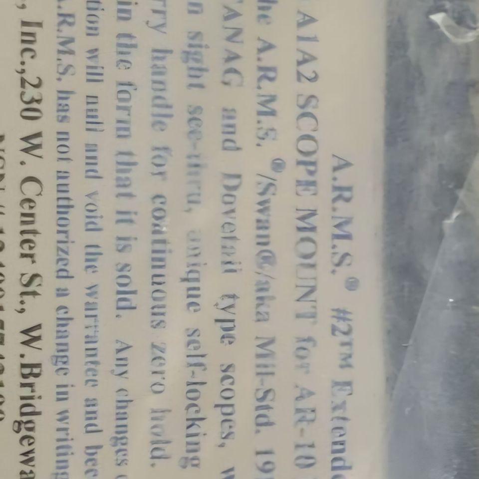 Image 3 - A.r.m.s. carry handle scope mo