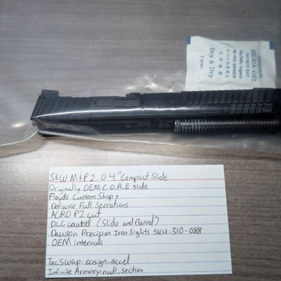 Image 5 - S&W M&P 2.0 4″ ACRO P2 CUT CUSTOM SLIDE ASSEMBLY By Floyds Custom Shop