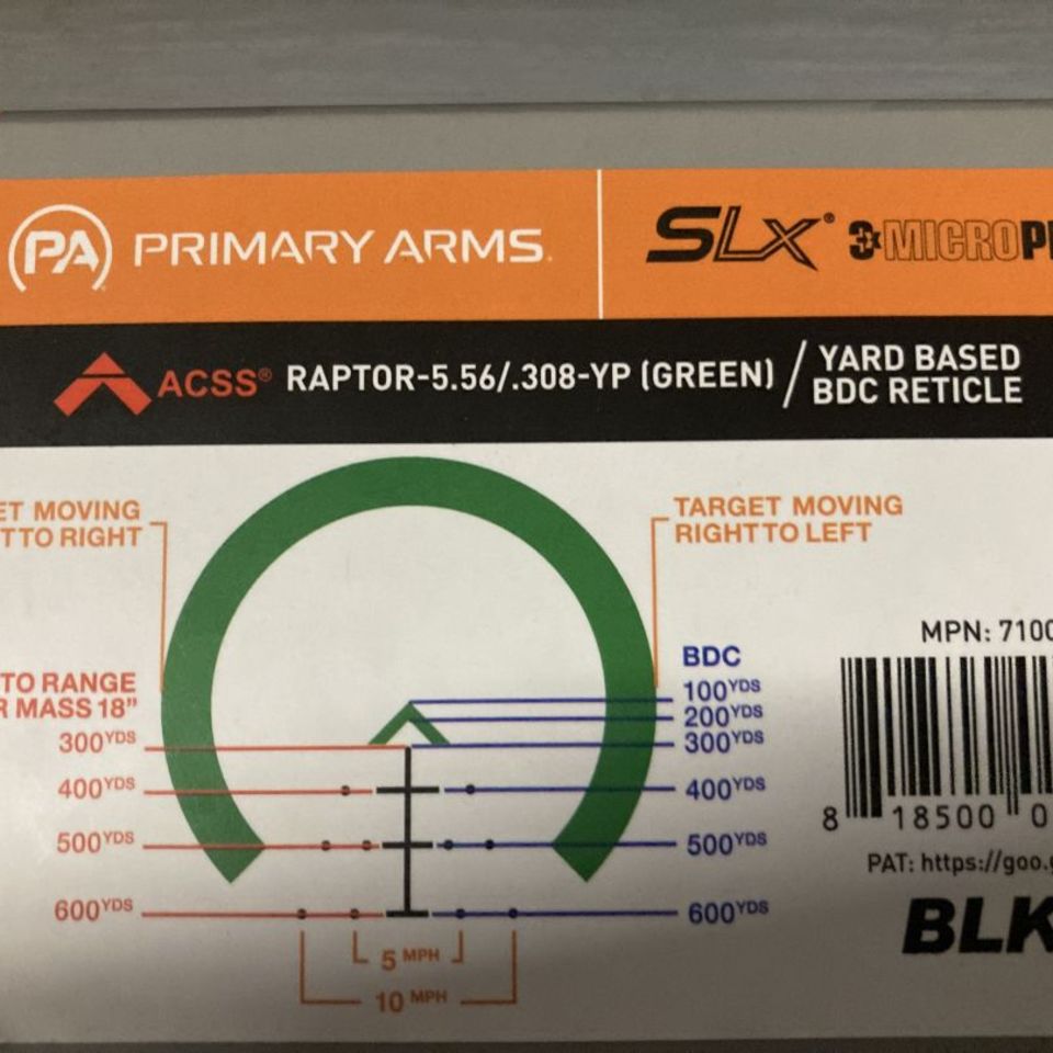 Image 4 - Primary Arms 3x ACSS Raptor