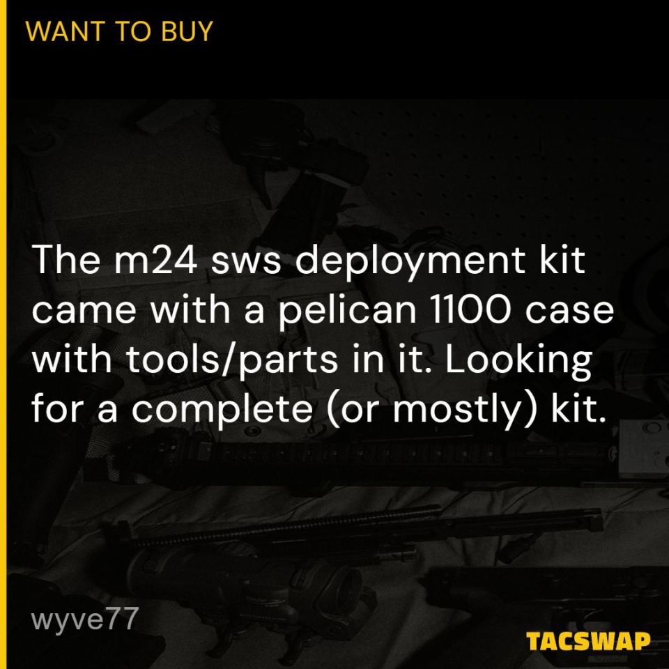 Image 1 - M24 SWS Tools/parts kit