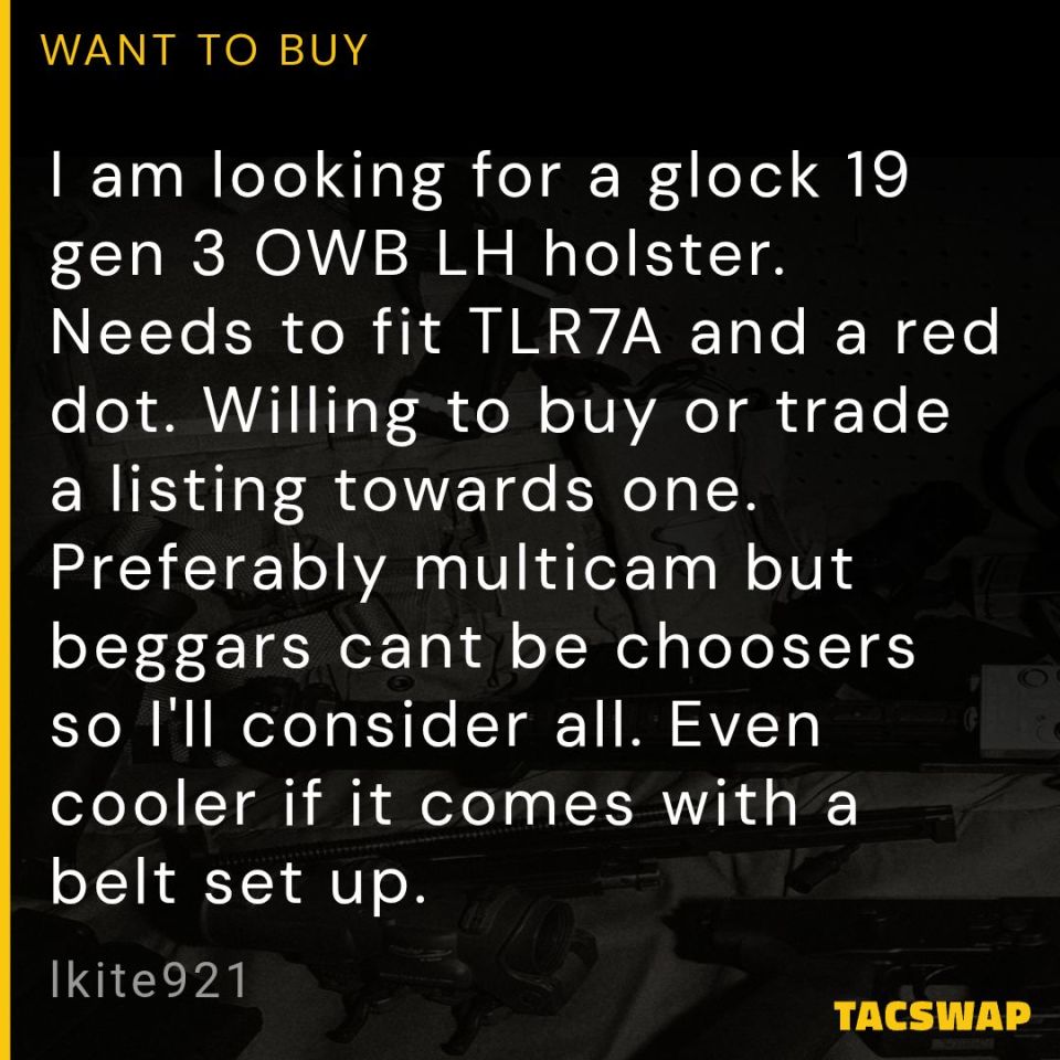 Image 1 - Looking for LH G19 holster 