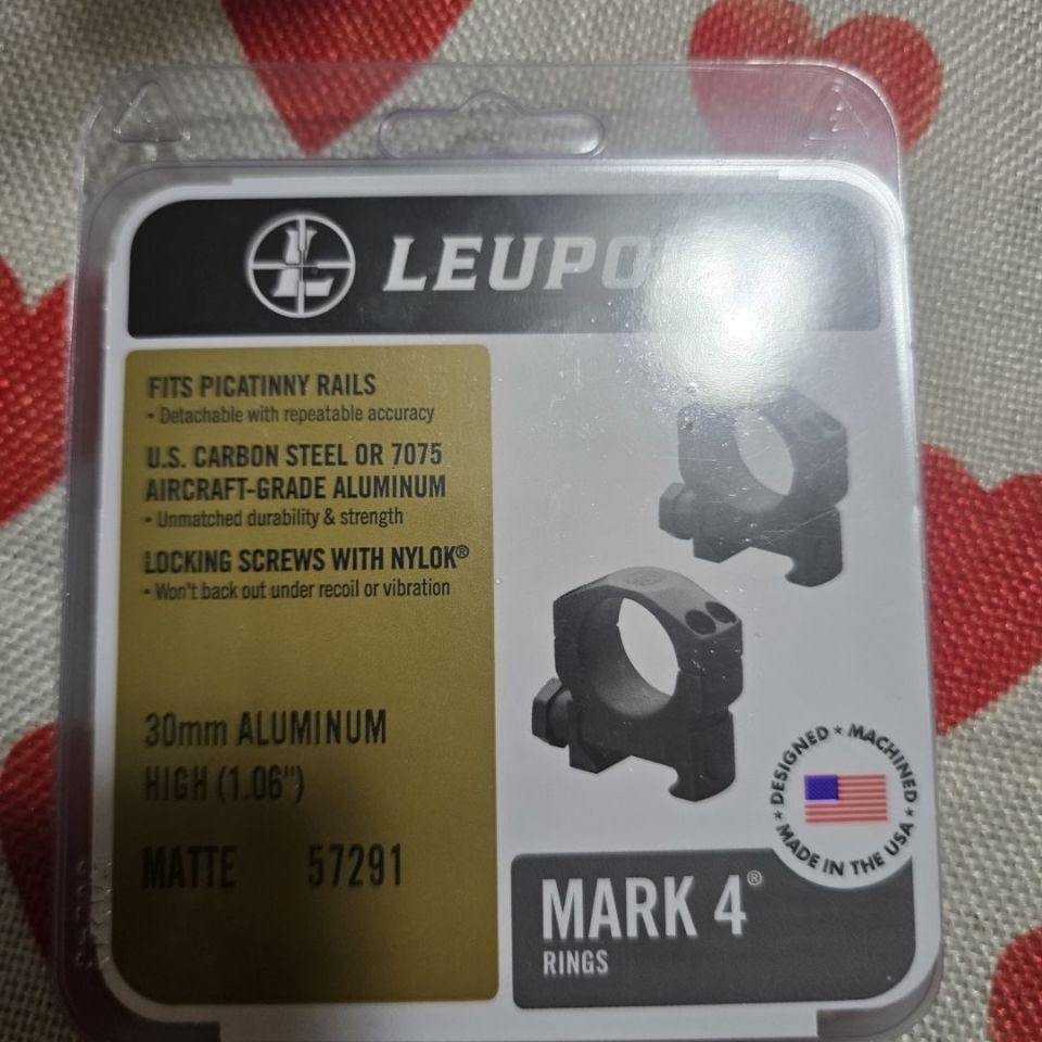Image 2 - Leupold Mk4 30mm rings 1" $50