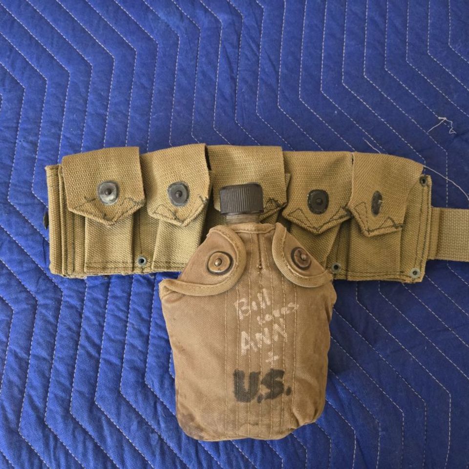 Image 2 - M1 Garand Belt + Canteen - Price Drop!