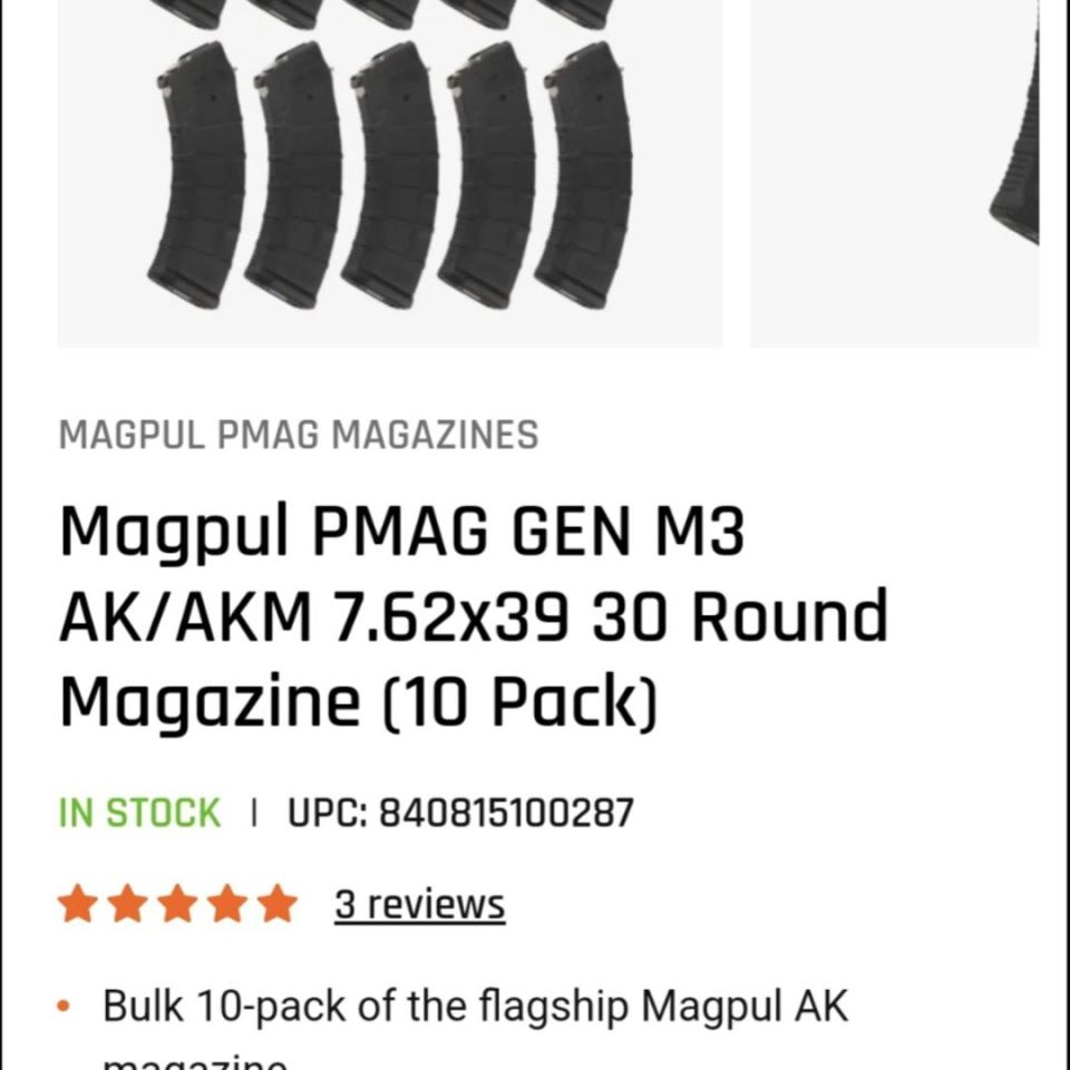 Image 3 - Magpul AK Gen M3 30rd Mags