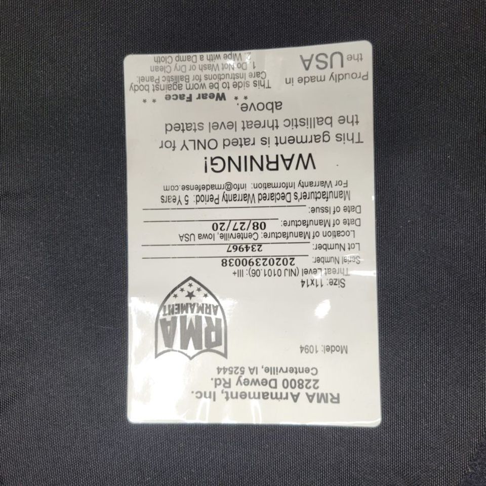 Image 2 - RMA Armament 1094 Level III+ p