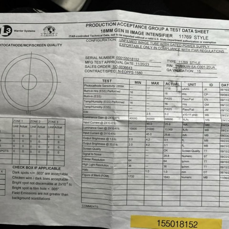 Image 4 - Elbit xlsh, l3 unfilmed 18um