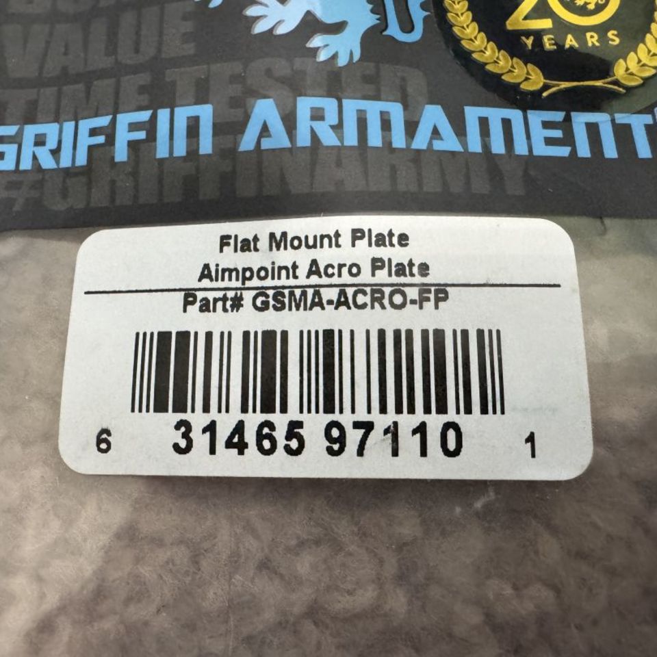 Image 2 - Griffin ACRO mount top plate