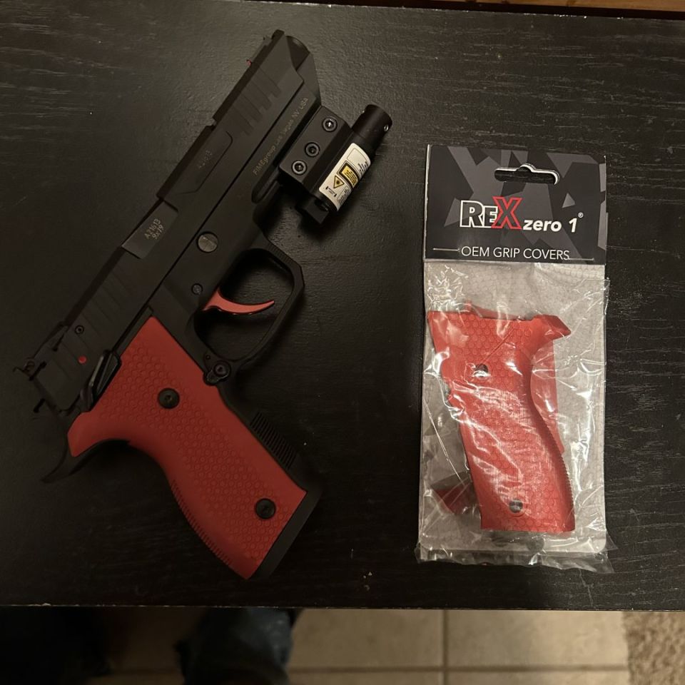 Image 1 - Rex Alpha red aluminum grips