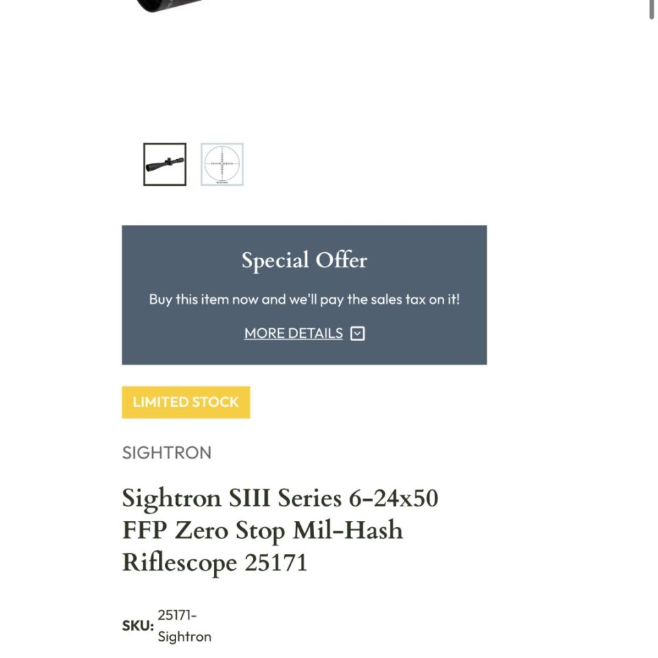 Image 3 -  Sightron Scope mil ffp