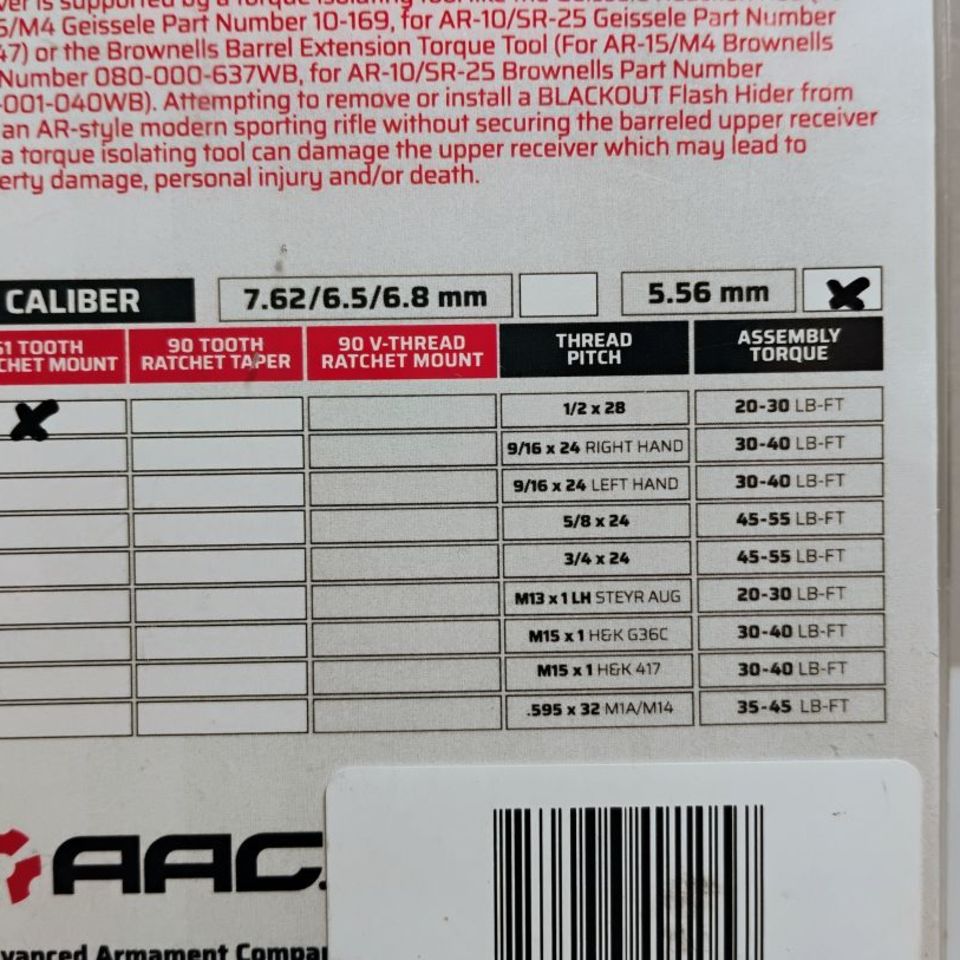 Image 2 - AAC ½x28 51T Flash hider