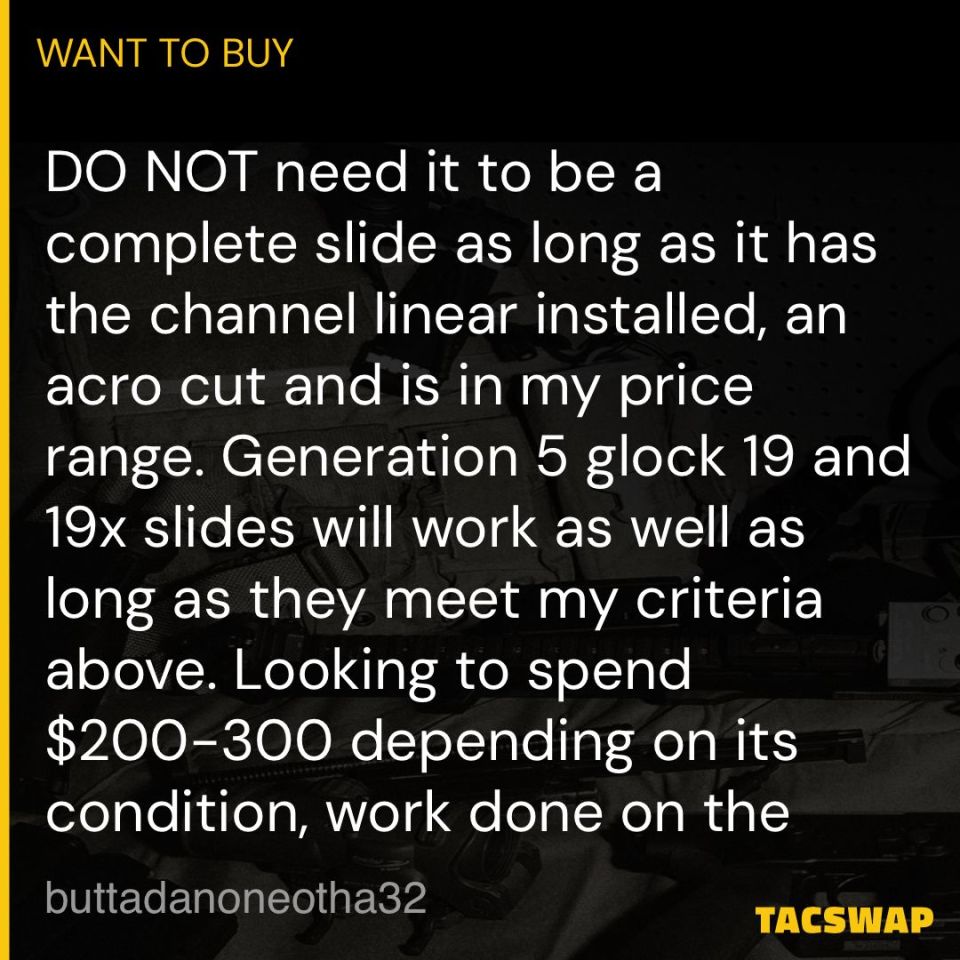 Image 1 - Glock 45 Slide W/ Acro Cut