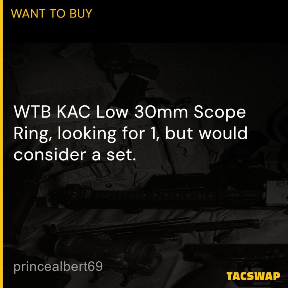 Image 1 - WTB KAC Low 30mm Scope Ring