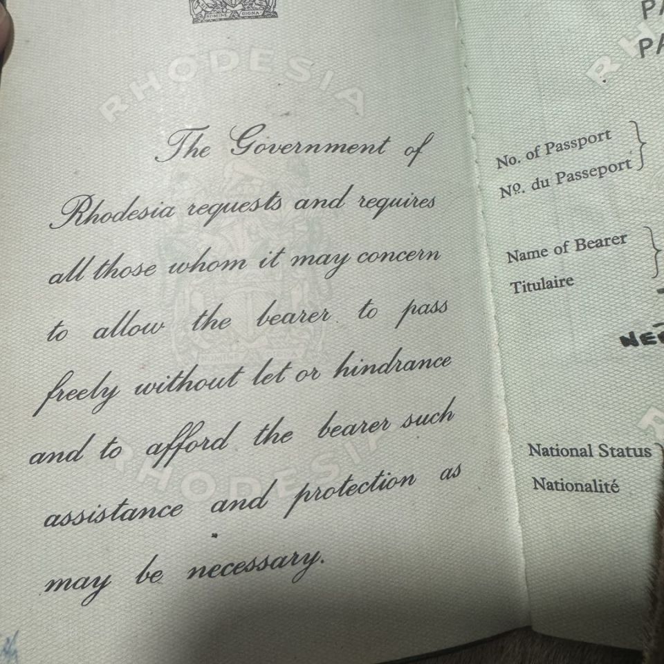 Image 2 - Rhodesian Passport