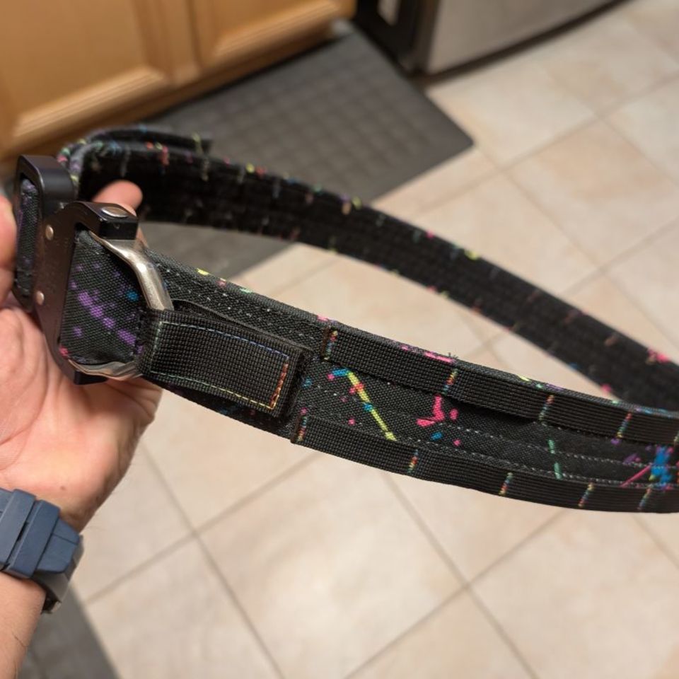 Image 1 - Blue Alpha Splatter Belt