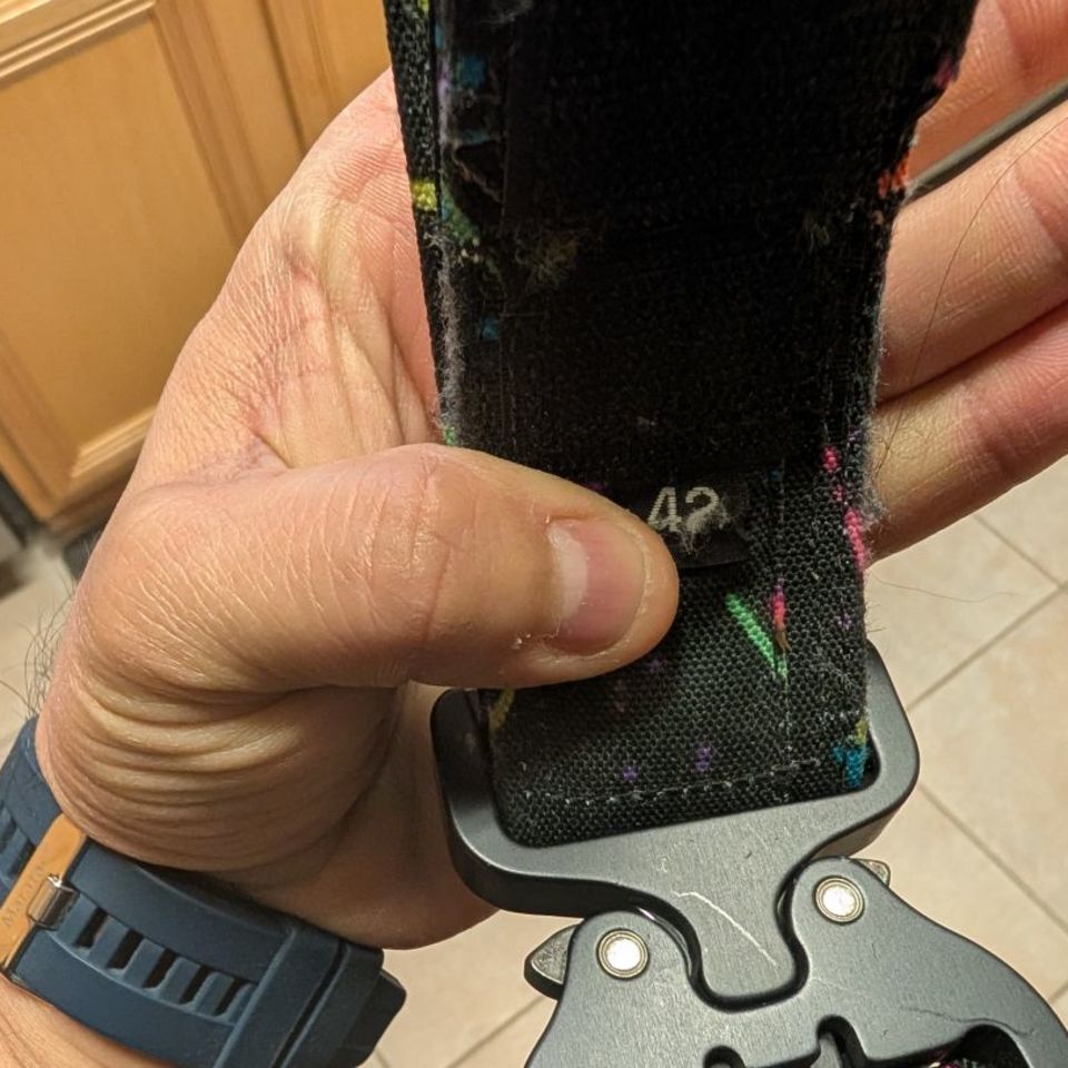 Image 3 - Blue Alpha Splatter Belt