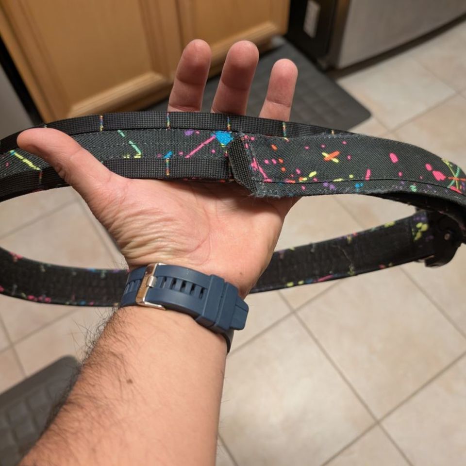 Image 2 - Blue Alpha Splatter Belt