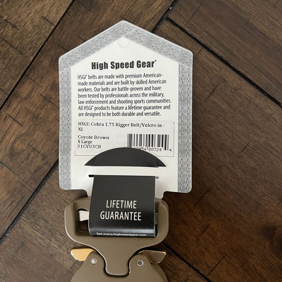 Image 4 - HSGI D-Ring Cobra Riggers Belt Coyote Tan